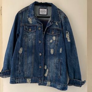 Distressed Jean Jacket